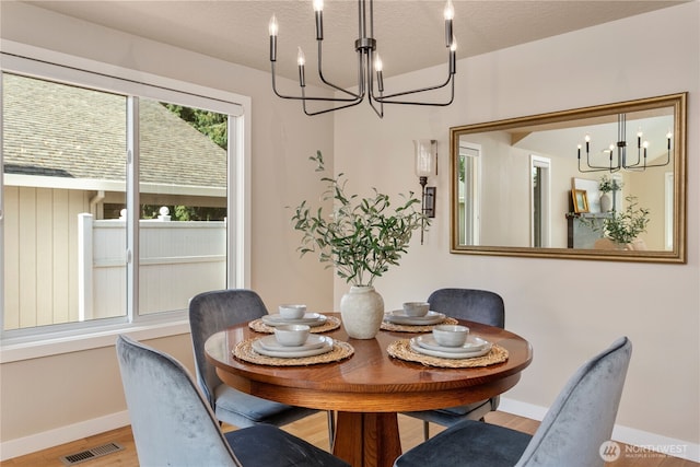 3200 SE Balboa Dr, Vancouver, WA 98683 - dining room with a chandelier and wood finished floors