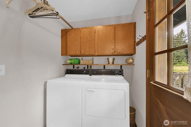 4623 224th St SE, Bothell, WA 98021 - laundry room with cabinet space and separate washer and dryer