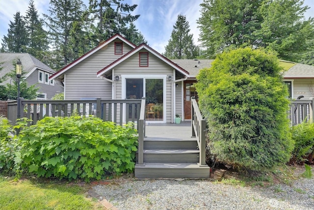 4623 224th St SE, Bothell, WA 98021 - view of front of house with a wooden deck