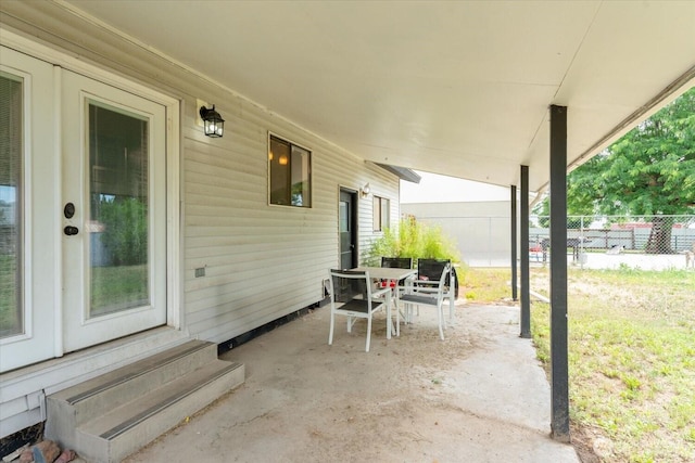 707 Kenwood St N, Omak, WA 98841 - view of patio with entry steps and outdoor dining space