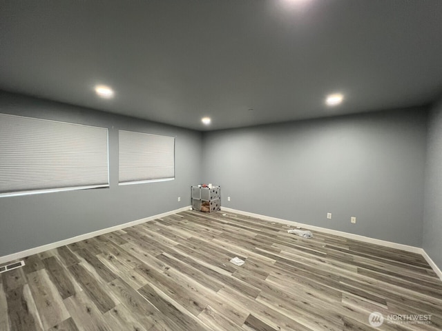 9525 S 221st Pl, Kent, WA 98031 - empty room with wood finished floors and recessed lighting
