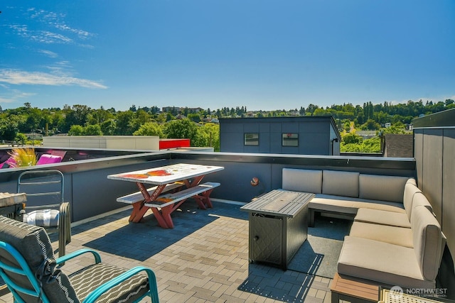 2030 24th Ave S Unit 29, Seattle, WA 98144 - view of patio with view of wooded area