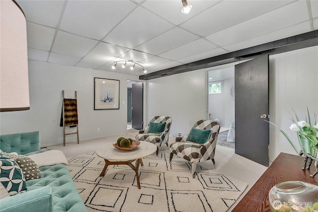 4815 46th Ave S, Seattle, WA 98118 - living area featuring a drop ceiling