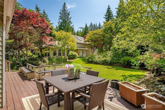 2285 Rusty Ln, Bellingham, WA 98229 - deck with a lawn and outdoor dining space