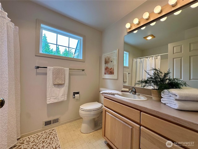 2285 Rusty Ln, Bellingham, WA 98229 - full bath with vanity, tile patterned floors, and a shower with shower curtain