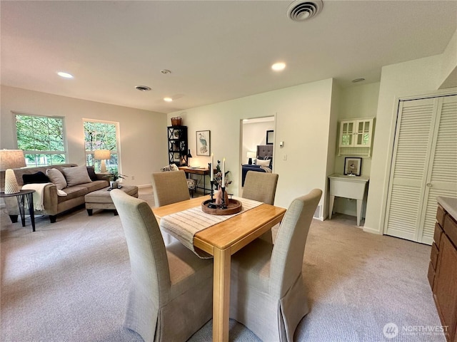 2285 Rusty Ln, Bellingham, WA 98229 - dining space featuring light carpet and recessed lighting