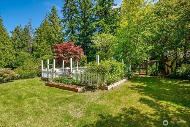 2285 Rusty Ln, Bellingham, WA 98229 - view of yard featuring a vegetable garden