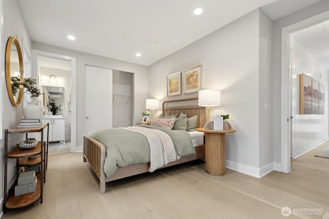 18814 99th Ct NE Unit A, Bothell, WA 98011 - bedroom featuring light wood-style floors and recessed lighting