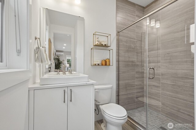 18814 99th Ct NE Unit A, Bothell, WA 98011 - bathroom with vanity and a shower stall