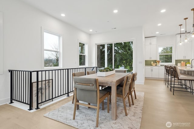 18814 99th Ct NE Unit A, Bothell, WA 98011 - dining area featuring recessed lighting and light wood-type flooring