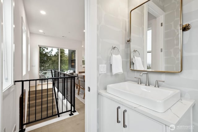 18814 99th Ct NE Unit A, Bothell, WA 98011 - bathroom featuring vanity and recessed lighting