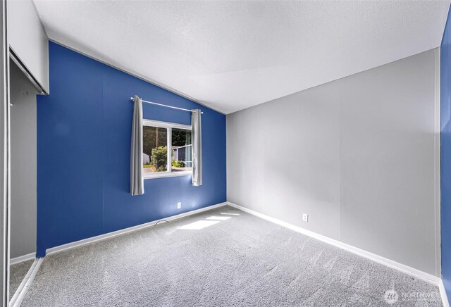 700 N Reed St Unit 101, Sedro Woolley, WA 98284 - carpeted empty room featuring lofted ceiling and a textured ceiling