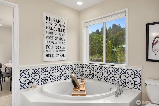 493 N Beach Dr, Port Ludlow, WA 98365 - bathroom featuring a garden tub