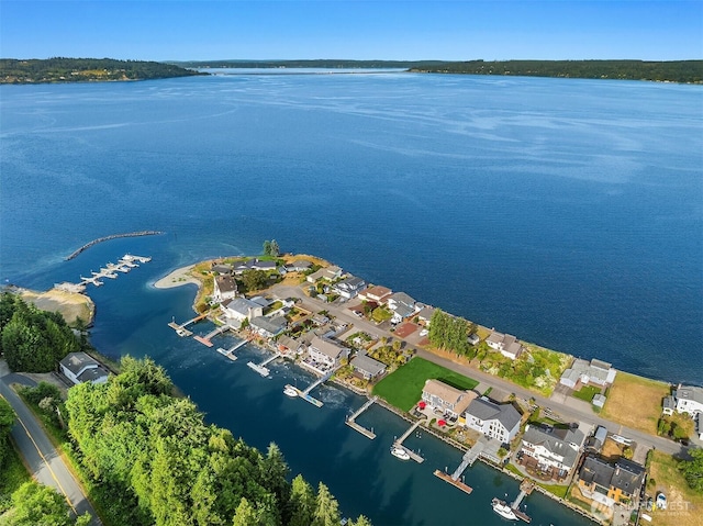 493 N Beach Dr, Port Ludlow, WA 98365 - aerial overview of property's location featuring a large body of water and nearby suburban area