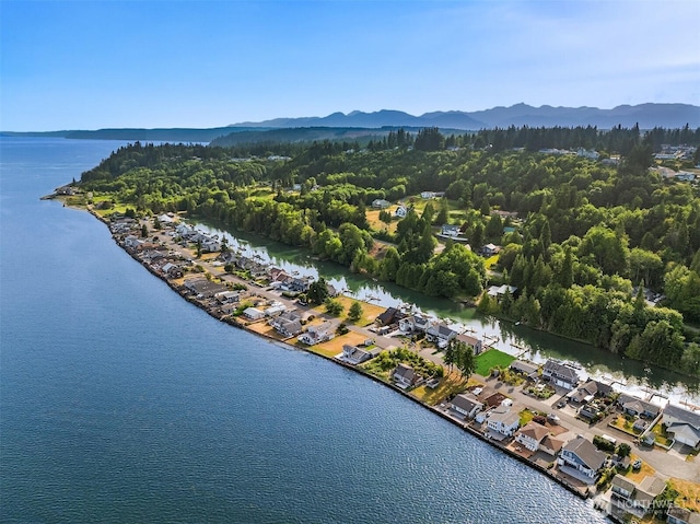 493 N Beach Dr, Port Ludlow, WA 98365 - aerial overview of property's location featuring a water and mountain view