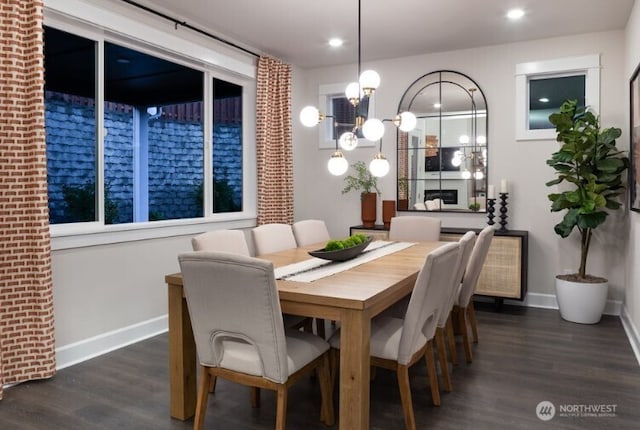 2602 Acer Loop SE, Lacey, WA 98513 - dining area featuring wood finished floors, a chandelier, and recessed lighting