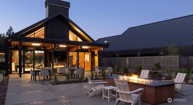 2602 Acer Loop SE, Lacey, WA 98513 - view of patio / terrace with a fire pit and outdoor dining space