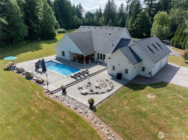 6068 E Hemmi Ln, Bellingham, WA 98226 - view from above of property with a pool area