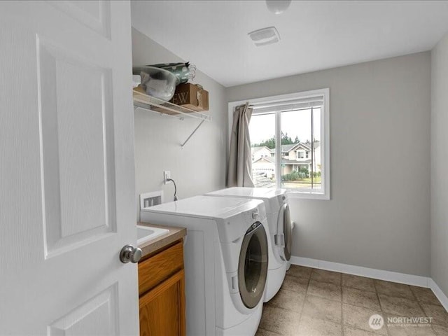 7335 33rd Ave NE, Lacey, WA 98516 - laundry area featuring washer and clothes dryer and baseboards