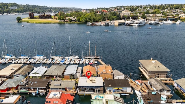 2727 Fairview Ave E Unit 12, Seattle, WA 98102 - aerial view of a large body of water and a marina