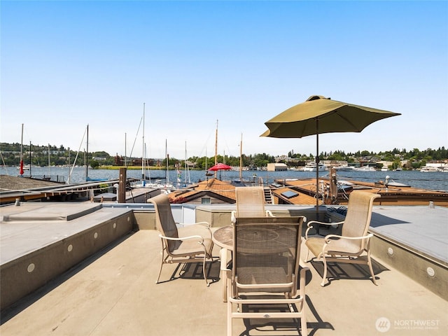 2727 Fairview Ave E Unit 12, Seattle, WA 98102 - view of patio featuring a water view