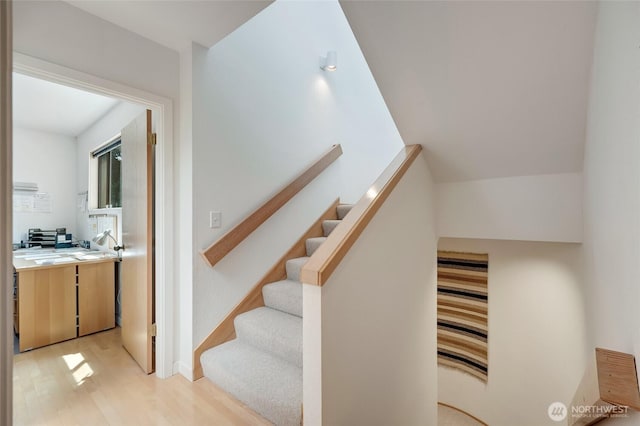 2314 140th Pl SE, Mill Creek, WA 98012 - stairs with wood finished floors
