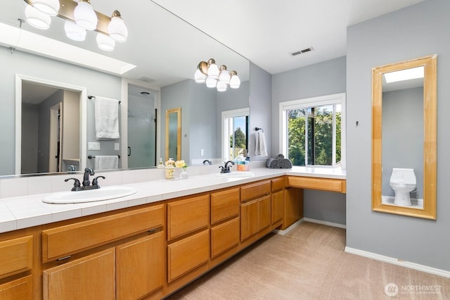 30308 104th Ave, Auburn, WA 98092 - bathroom with double vanity and a shower stall