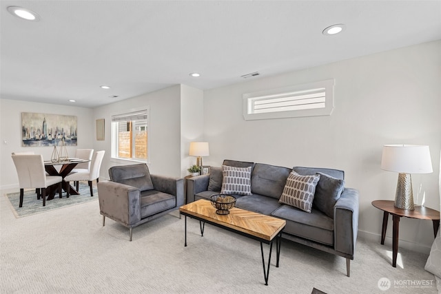 1040 S Director St Unit A, Seattle, WA 98108 - living area with healthy amount of natural light, light carpet, and recessed lighting