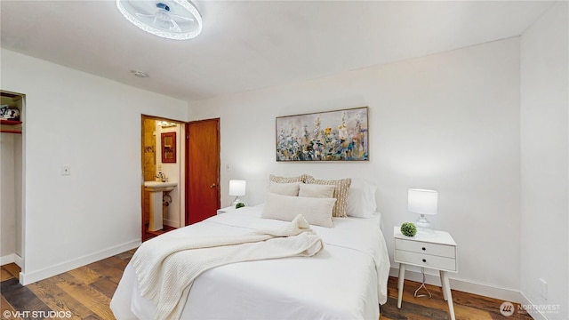 5169 Banner Rd SE, Port Orchard, WA 98367 - bedroom featuring wood finished floors and ensuite bathroom