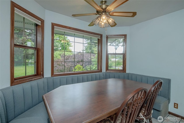 213 Monte Elma Rd, Montesano, WA 98563 - dining space with breakfast area and ceiling fan