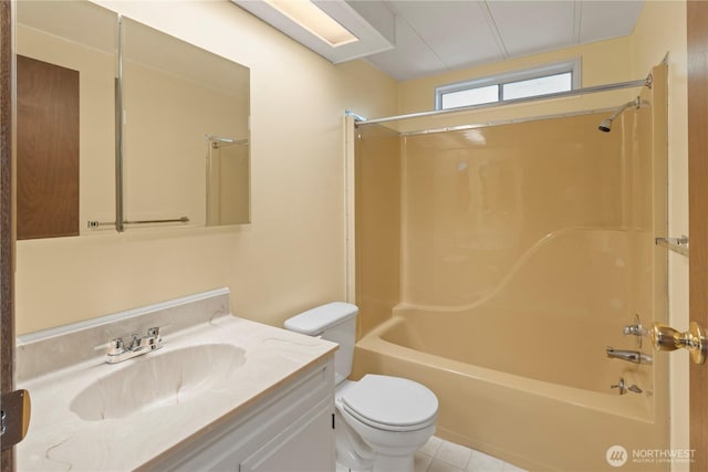 4915 Samish Unit 66, Bellingham, WA 98229 - full bathroom with  shower combination, vanity, and tile patterned floors