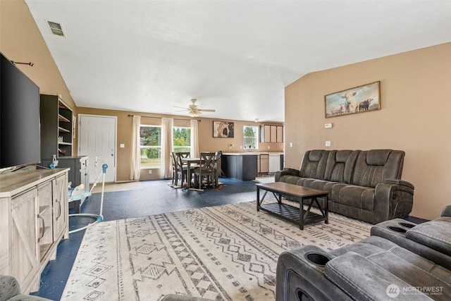 172 Equine Dr, Onalaska, WA 98570 - living room featuring ceiling fan