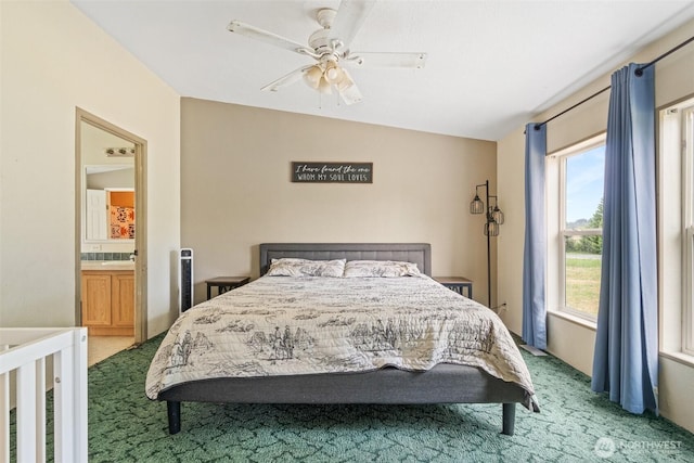172 Equine Dr, Onalaska, WA 98570 - bedroom featuring light carpet and a ceiling fan