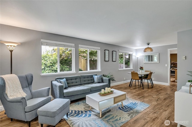 21628 SE 271st St, Maple Valley, WA 98038 - living area with wood finished floors and baseboards