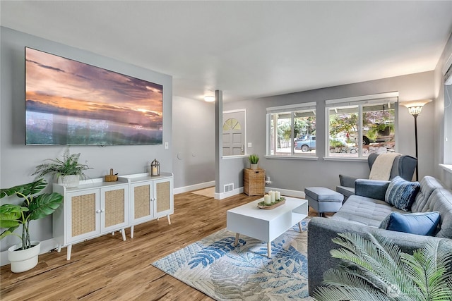 21628 SE 271st St, Maple Valley, WA 98038 - living area with wood finished floors and baseboards