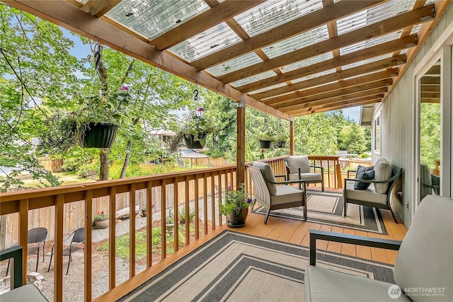 21628 SE 271st St, Maple Valley, WA 98038 - wooden terrace with an outdoor hangout area