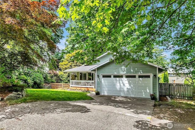 21628 SE 271st St, Maple Valley, WA 98038 - view of front of property with asphalt driveway, a garage, and a porch