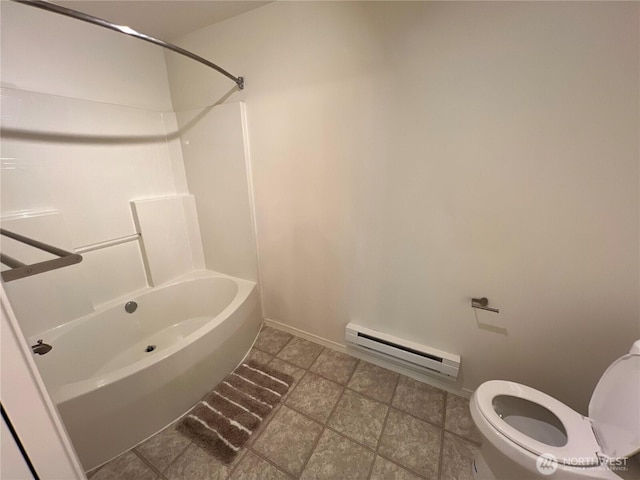6121 Hazel Ave SE Unit A4, Auburn, WA 98092 - full bathroom with baseboard heating and shower / tub combination