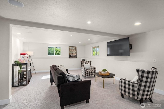 2855 SW 300th Pl, Federal Way, WA 98023 - carpeted living room with baseboards and recessed lighting