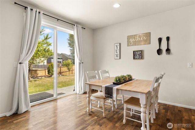 902 Van Ogle Ln NW, Orting, WA 98360 - dining space featuring wood finished floors and recessed lighting