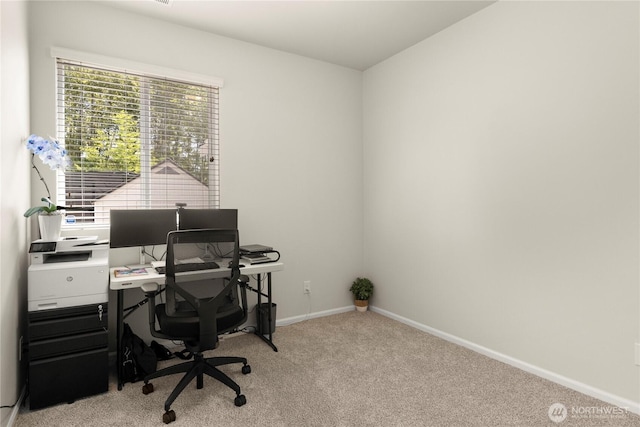 902 Van Ogle Ln NW, Orting, WA 98360 - office area featuring light carpet and baseboards