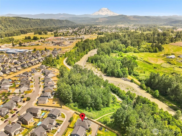 902 Van Ogle Ln NW, Orting, WA 98360 - aerial view of residential area featuring a mountain backdrop