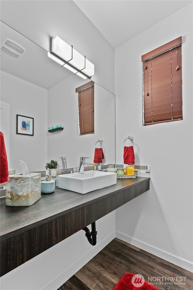 2511 124th Pl SE, Everett, WA 98208 - bathroom with wood finished floors and vanity