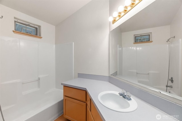 6317 Barstow Ln SE Unit 8, Lacey, WA 98513 - bathroom featuring vanity and shower / washtub combination