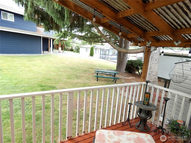 1200 Lincoln St Unit 154, Bellingham, WA 98229 - wooden terrace with a yard