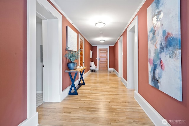 219 N Tacoma Ave Unit A205, Tacoma, WA 98403 - hall with light wood-style floors and crown molding