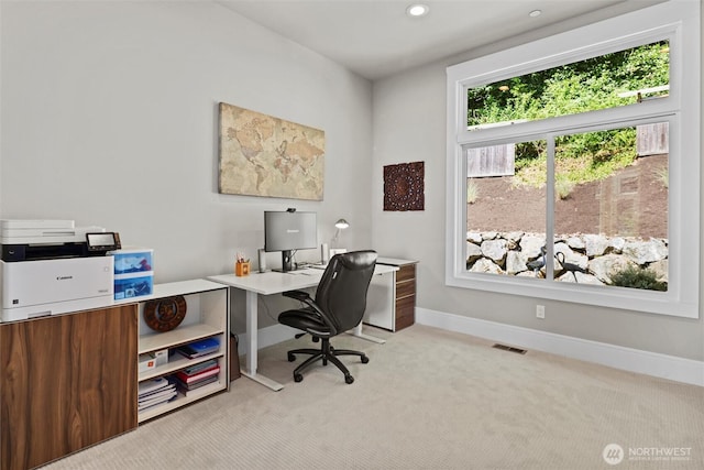8246 W Mercer Way, Mercer Island, WA 98040 - office with carpet flooring and recessed lighting