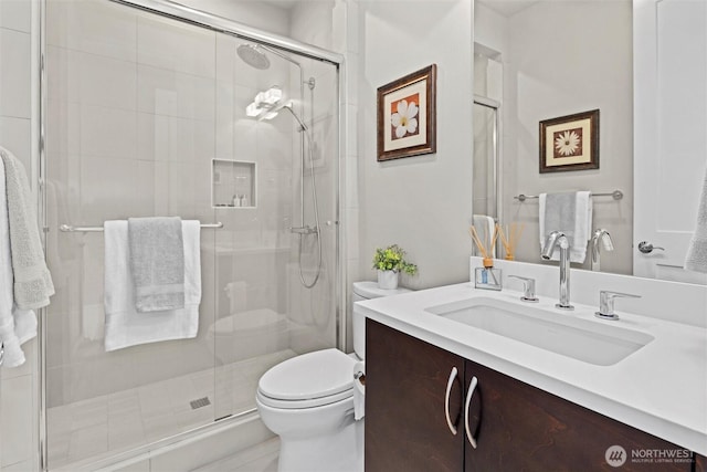 8246 W Mercer Way, Mercer Island, WA 98040 - bathroom with vanity and a stall shower