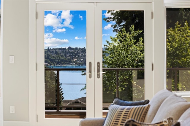 8246 W Mercer Way, Mercer Island, WA 98040 - balcony featuring french doors