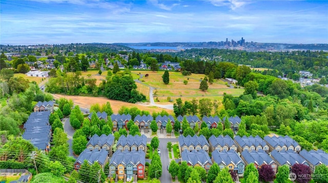 2674 SW Sylvan Heights Dr, Seattle, WA 98106 - aerial perspective of suburban area with a tree filled landscape